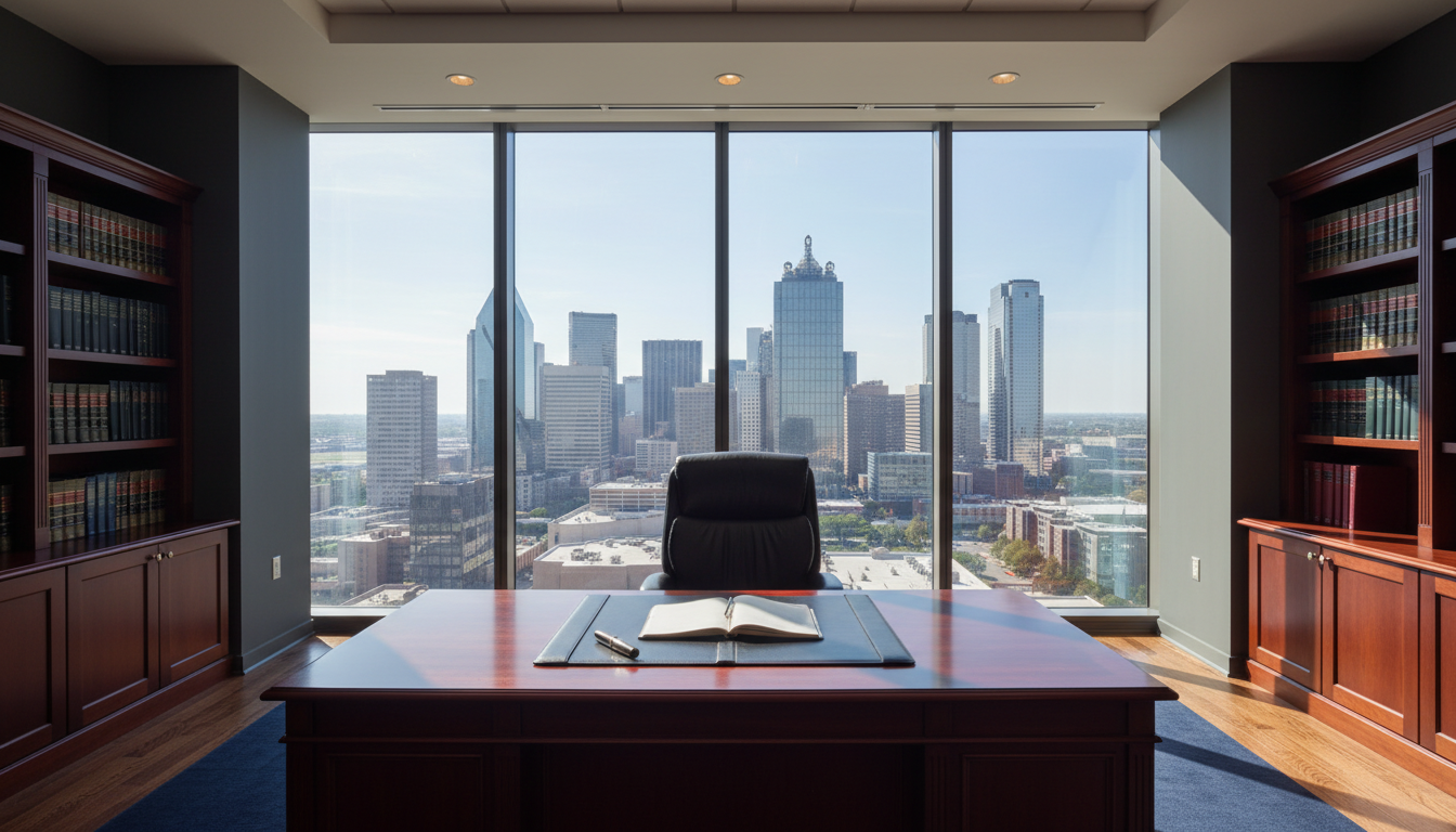 Sophisticated legal office interior